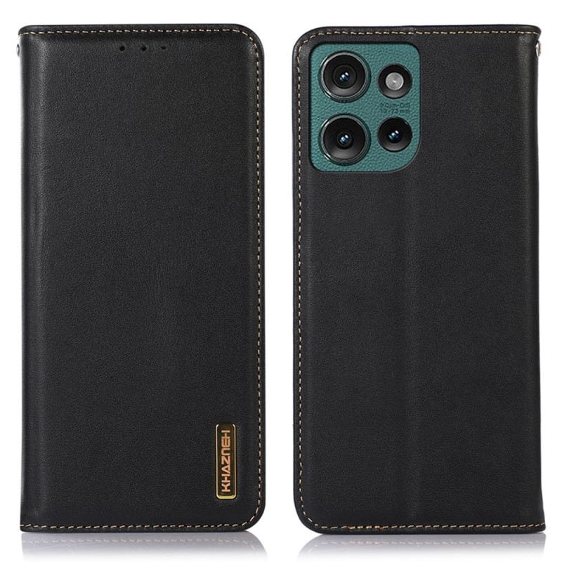 Flip Case Motorola Edge 50 Khazneh Echtes Leder