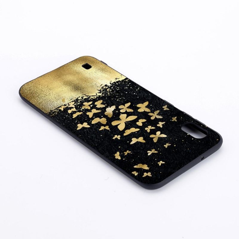 Hülle Für Samsung Galaxy A10 Goldene Schmetterlinge