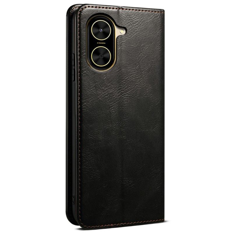 Flip Case Poco C71 Gewachstes Kunstleder