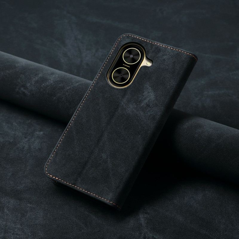 Flip Case Poco C71 Handyhülle Denim-stoff