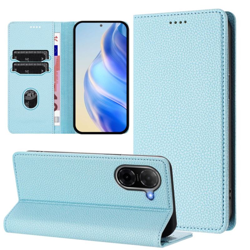 Flip Case Poco C71 Handyhülle Hellbraunes Kunstleder