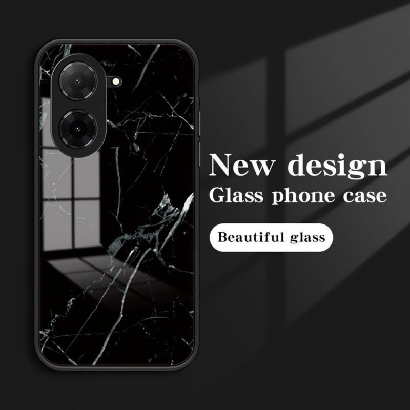Hülle Für Poco C71 Gehärtetes Glas Mit Marmormuster