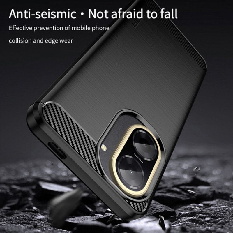 Hülle Poco C71 Gebürstete Kohlefaser