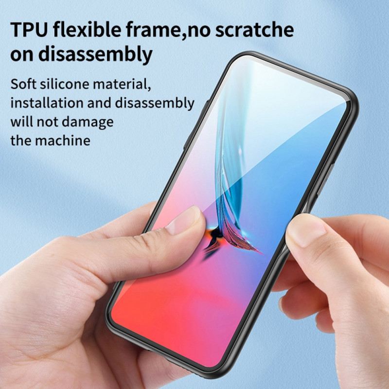 Hülle Poco C71 Gehärtetes Glas Mit Blumenmuster