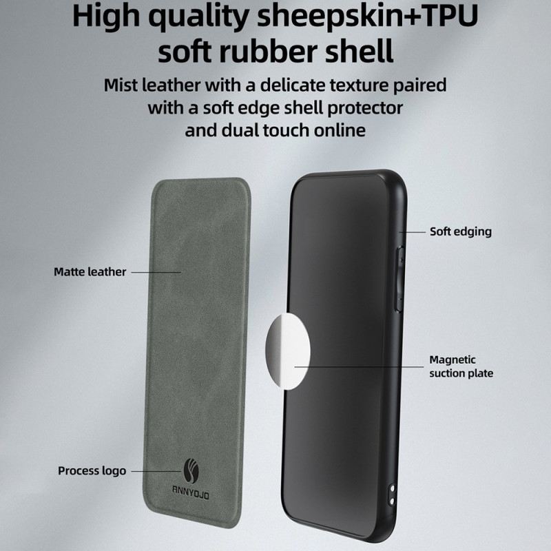 Hülle Poco C71 Lederoptik