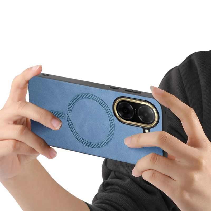 Hülle Poco C71 Magsafe-kompatibel Lederoptik