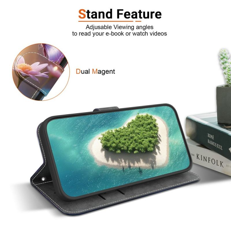 Lederhüllen Für Poco C71 Schmetterlinge Und Blumen