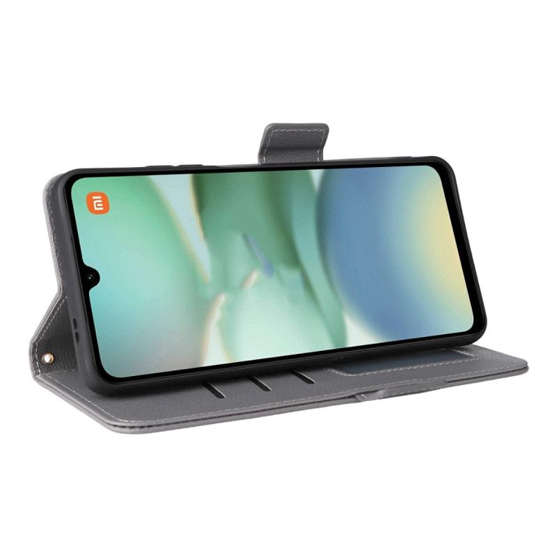 Lederhüllen Für Poco C71 Umhängeband Mit Litschi-textur