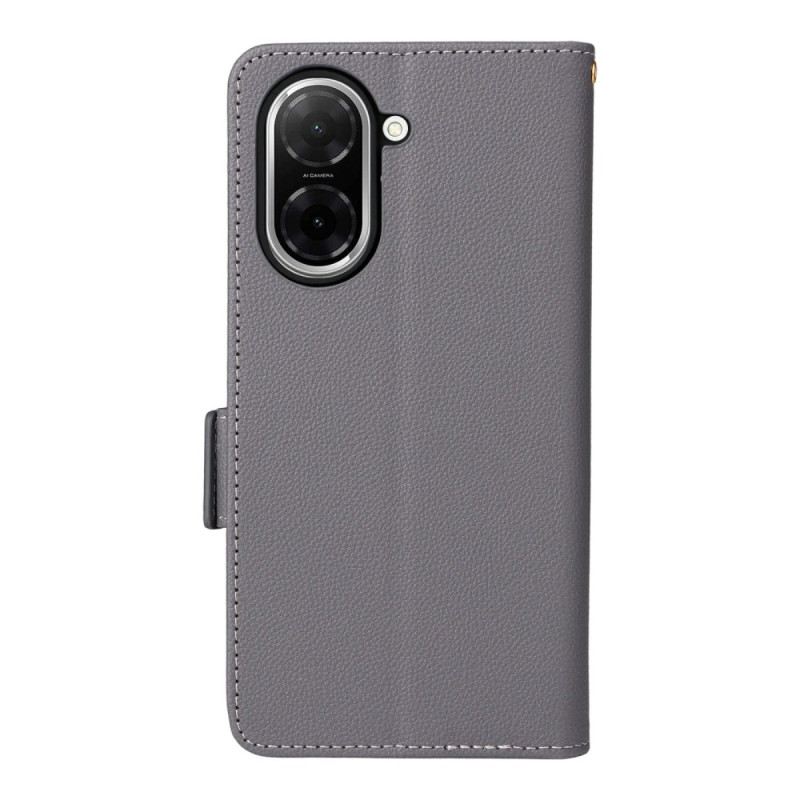 Lederhüllen Für Poco C71 Umhängeband Mit Litschi-textur