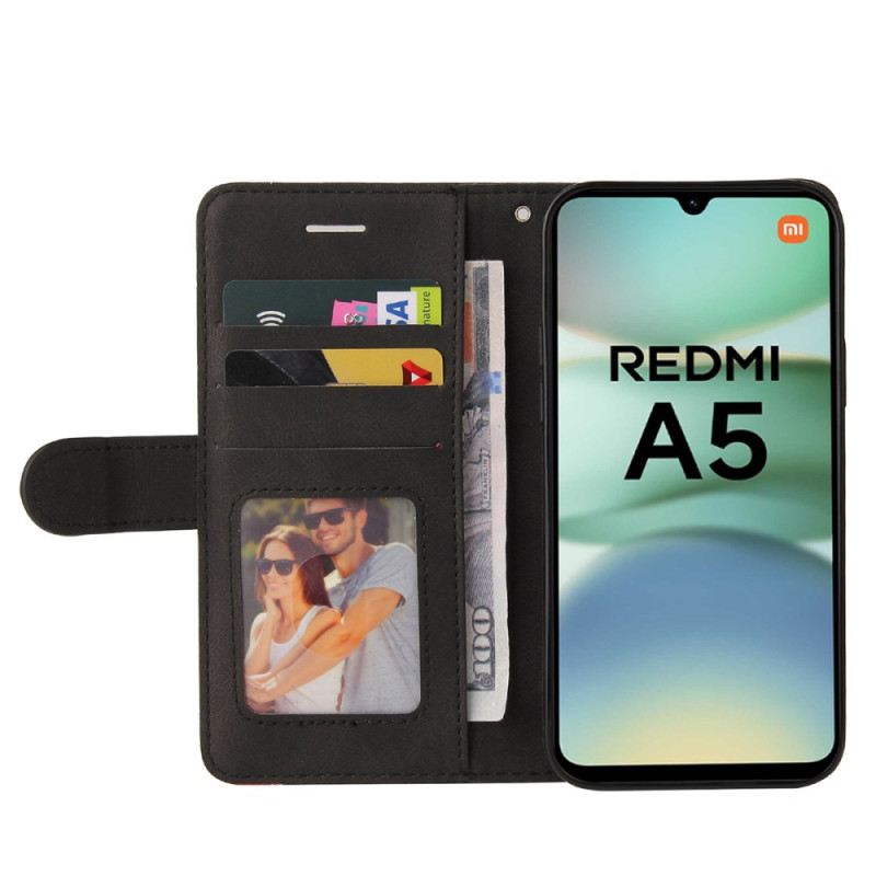 Lederhüllen Für Poco C71 Zweifarbiges Wellenmuster