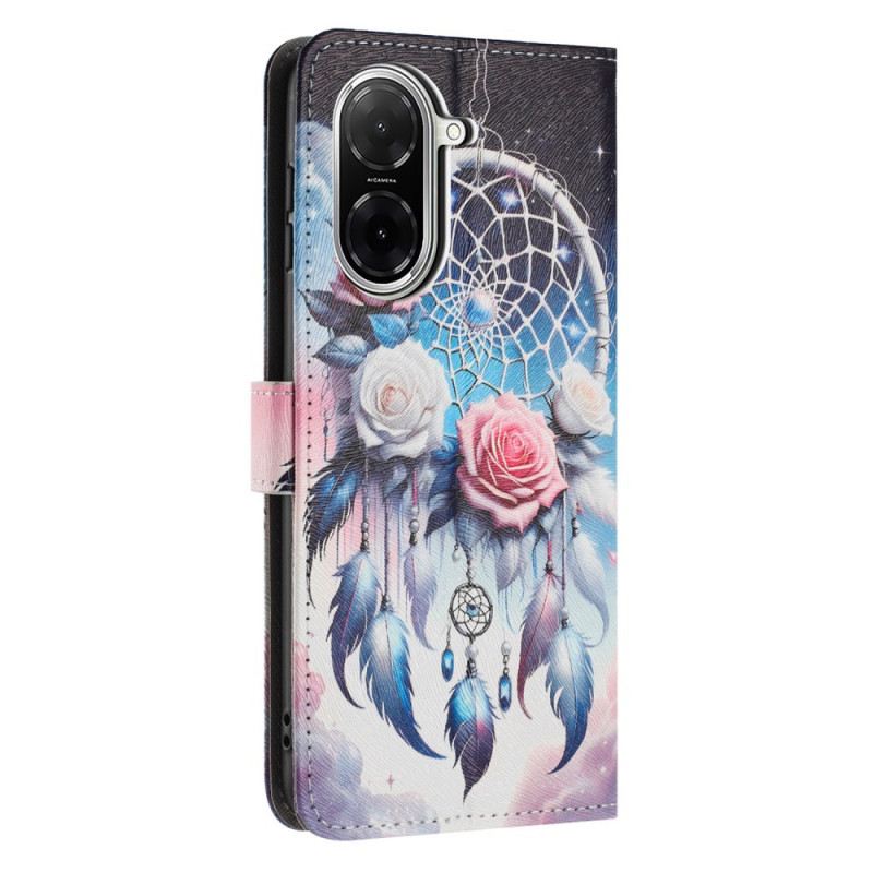 Lederhüllen Poco C71 Handyhülle Blumen-traumfänger