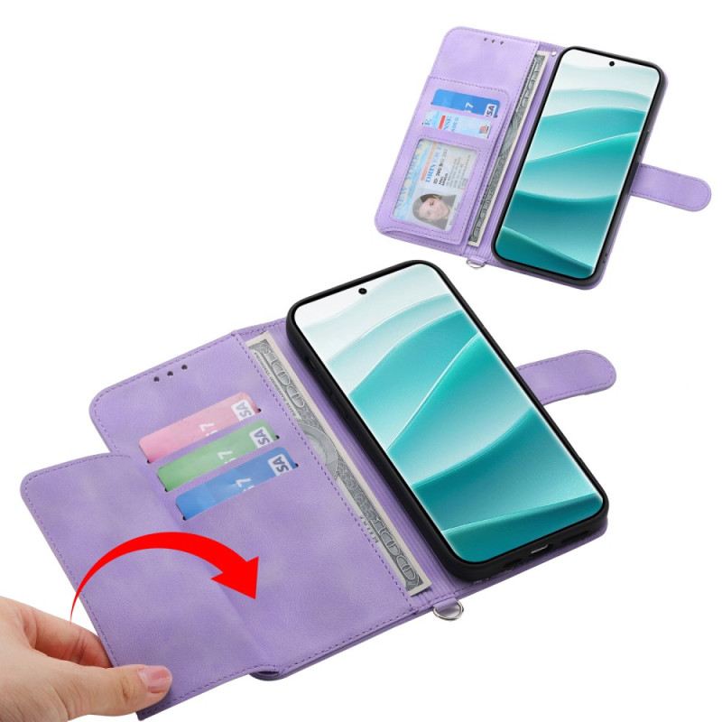 Lederhüllen Poco C71 Handyhülle Florale Spitze Mit Trageband Und Schultergurt