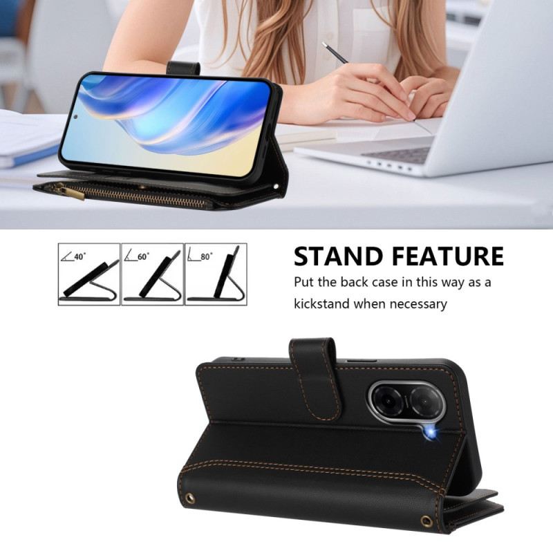 Lederhüllen Poco C71 Handyhülle Geldbörse Mit 9 Kartenfächern Und Umhängeband