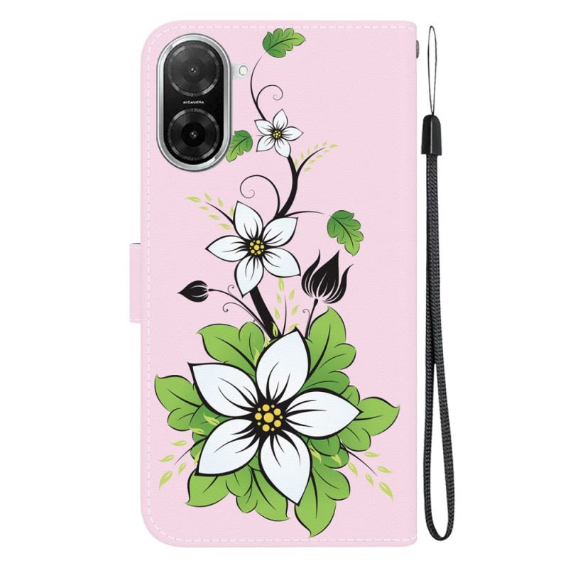 Lederhüllen Poco C71 Handyhülle Lilienmuster