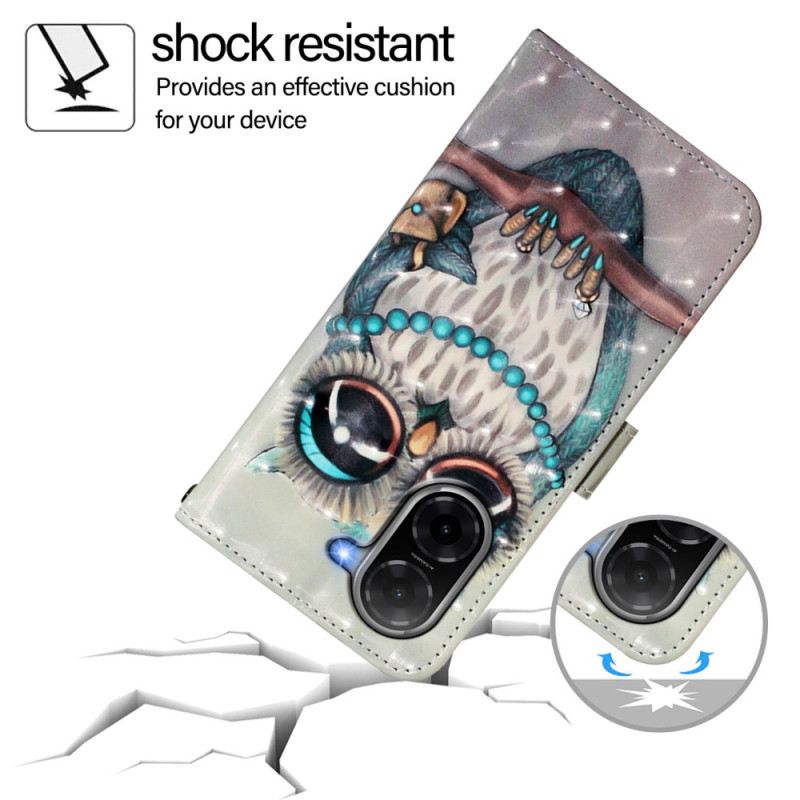 Lederhüllen Poco C71 Miss Owl