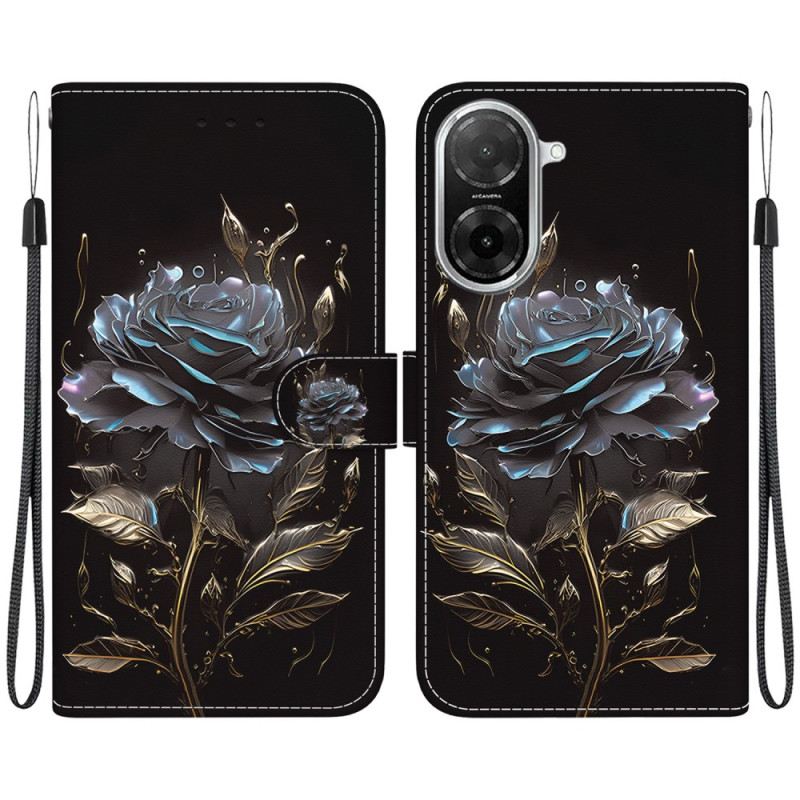 Lederhüllen Poco C71 Schwarze Rose