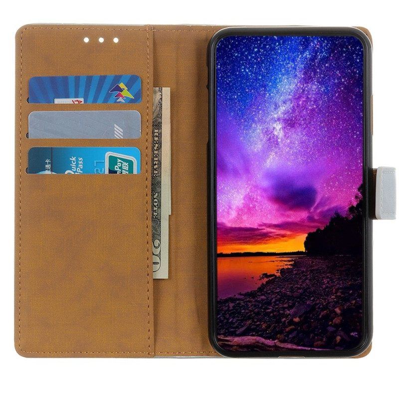 Flip Case Für iPhone 14 Pro Einfacher Ledereffekt