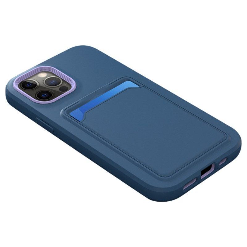 Handyhülle Für iPhone 14 Pro Zweifarbiger Kartenhalter