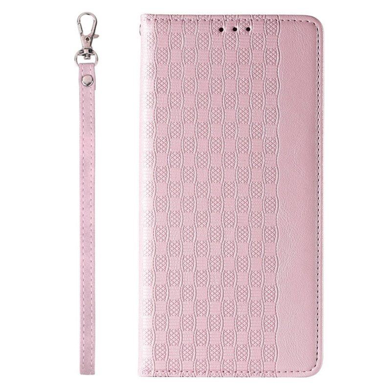 Schutzhülle Für iPhone 14 Pro Mit Kordel Flip Case Vintage-riemchen