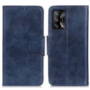 Flip Case Für Oppo A74 4G Wendeverschluss Aus Spaltleder