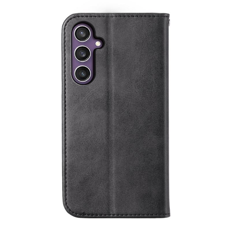 Flip Case Samsung Galaxy S25 5g Handyhülle Kalbslederoptik