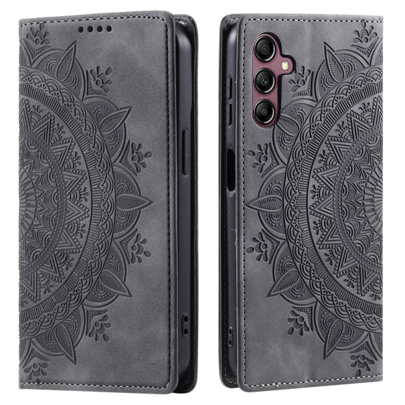 Flip Case Samsung Galaxy S25 5g Handyhülle Mandala-muster In Wildlederoptik