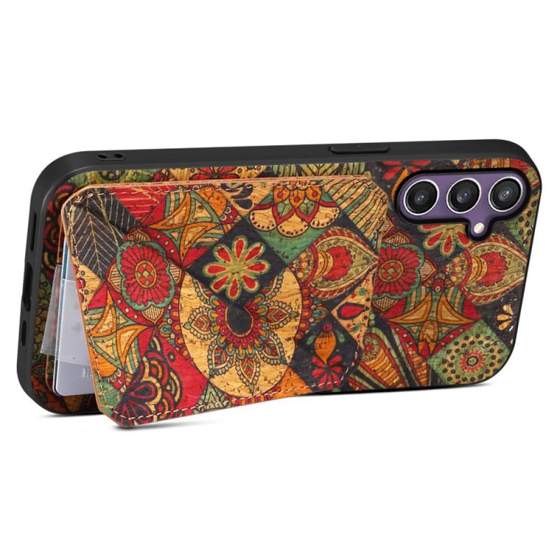 Hülle Für Samsung Galaxy S25 5g Kartenhalter Und Ständer Mit Blumenmuster