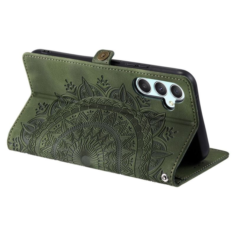 Lederhüllen Für Samsung Galaxy S25 5g Mandala-wildlederoptik