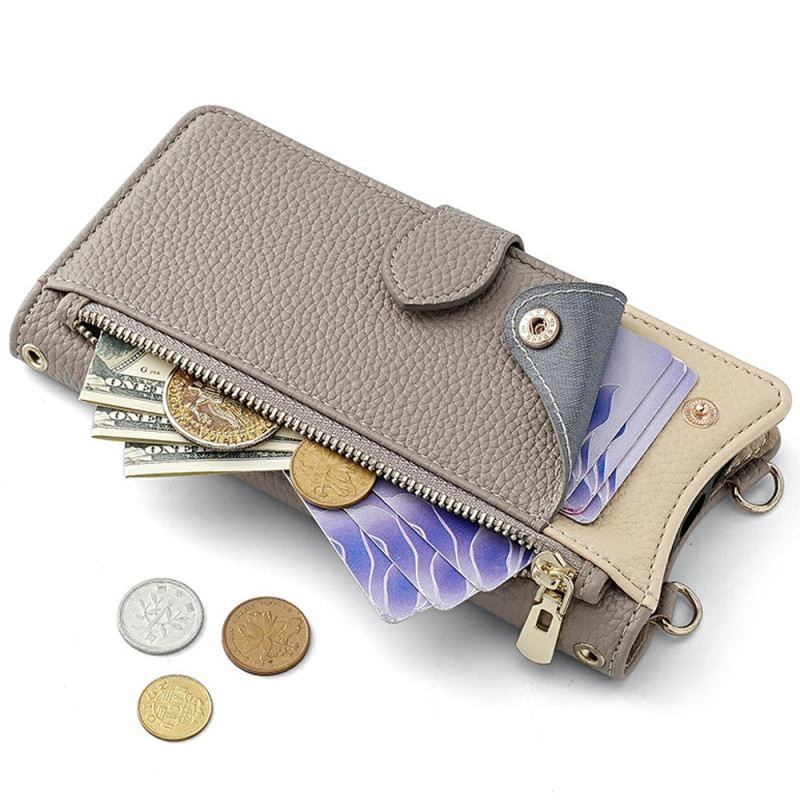 Lederhüllen Für Samsung Galaxy S25 5g Spiegel Und Kette