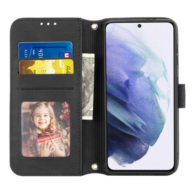 Lederhüllen Samsung Galaxy S25 5g Bordüre Und Umhängeband