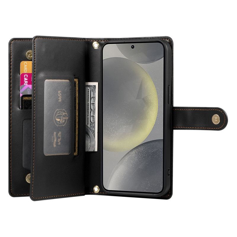 Lederhüllen Samsung Galaxy S25 5g Geldbörse Mit Riemen