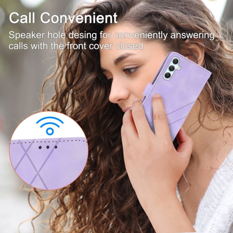 Lederhüllen Samsung Galaxy S25 5g Handyhülle Gestreiftes Umhängeband