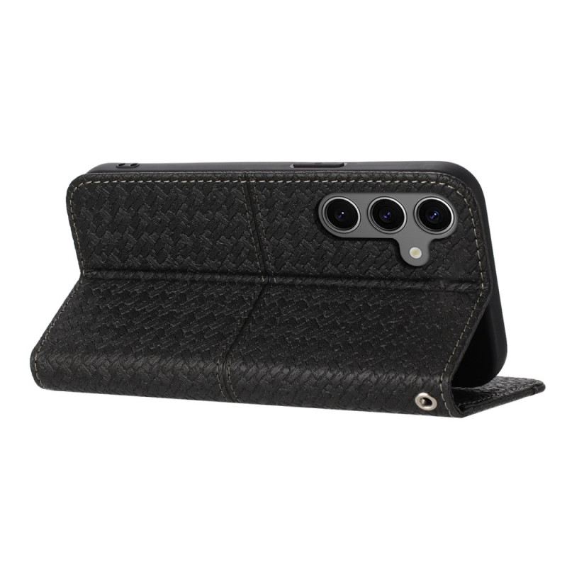 Lederhüllen Samsung Galaxy S25 5g Handyhülle Zierrand