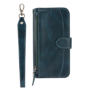 Lederhüllen Samsung Galaxy S25 5g Reißverschlusstasche Tragegurt Und Schultergurt