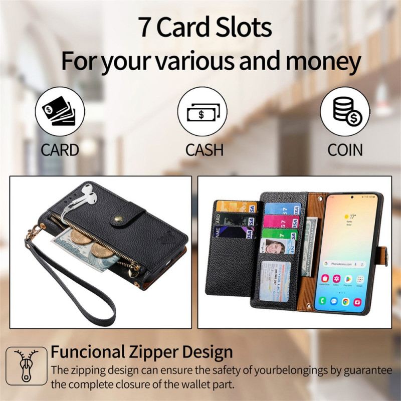 Lederhüllen Samsung Galaxy S25 5g Rfid-blockierung Im Herzdesign