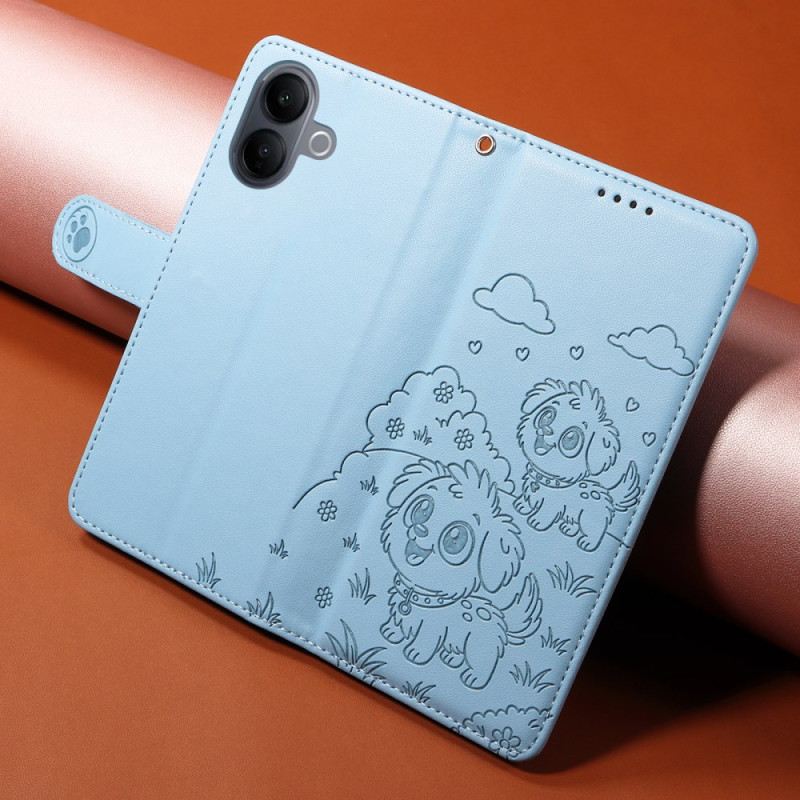 Lederhüllen Für Vivo V60 Lite Rfid-schutz Und Hundemuster