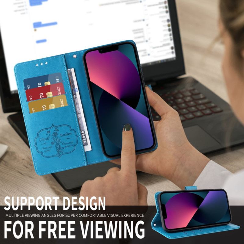 Lederhüllen Vivo V60 Lite Blumenmuster