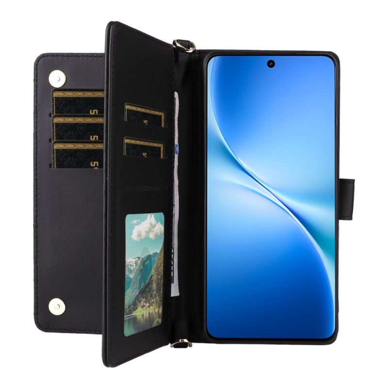 Lederhüllen Vivo V60 Lite Handyhülle Gesteppt Mit Riemen