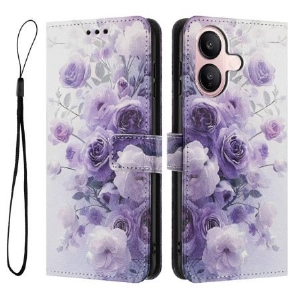 Lederhüllen Vivo V60 Lite Lila Rosen