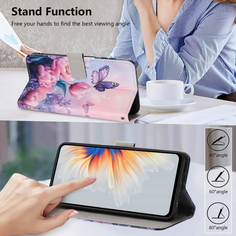 Lederhüllen Vivo V60 Lite Tulpen