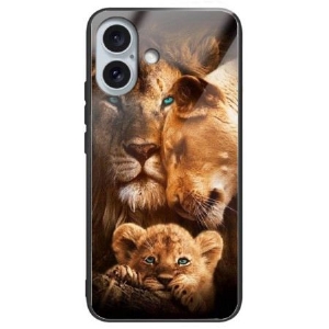 Hülle Für iPhone 16 Plus Gehärtetes Löwenglas