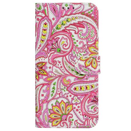 Lederhüllen iPhone 16 Plus Handyhülle Blumenmuster Mit Riemen