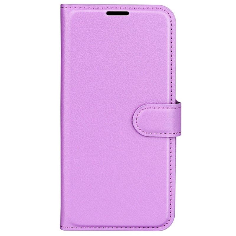 Lederhüllen iPhone 16 Plus Litschi-kunstleder