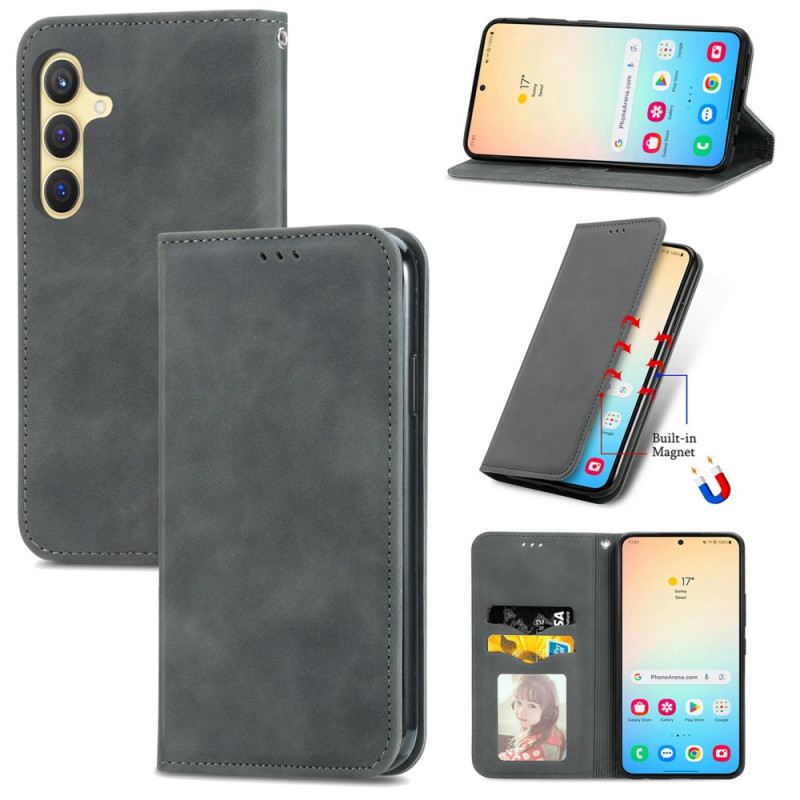 Flip Case Für Samsung Galaxy S25 Plus 5g Wildlederoptik