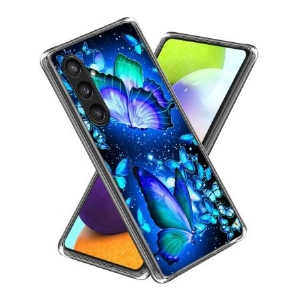 Hülle Für Samsung Galaxy S25 Plus 5g Blaue Schmetterlinge