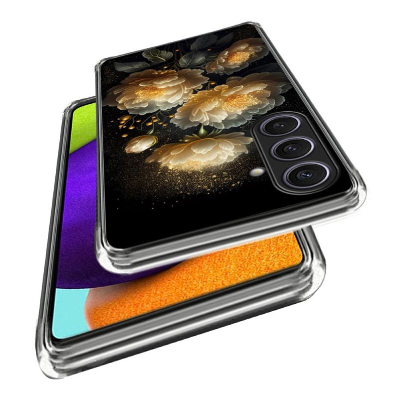 Hülle Für Samsung Galaxy S25 Plus 5g Goldene Pfingstrosen