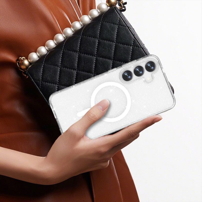 Hülle Für Samsung Galaxy S25 Plus 5g Magsafe-kompatible Glitzerrückseite