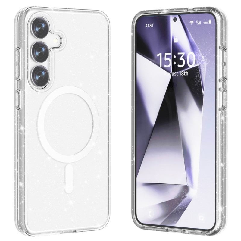 Hülle Für Samsung Galaxy S25 Plus 5g Magsafe-kompatible Glitzerrückseite