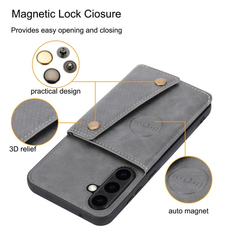 Hülle Samsung Galaxy S25 Plus 5g Kartenhalter Aus Kunstleder