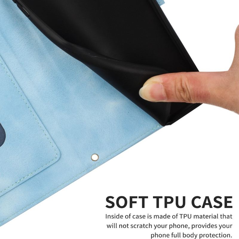 Lederhüllen Für Samsung Galaxy S25 Plus 5g Blumenmuster Mit Riemen